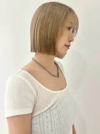 ミディアム 👔ボブ﹨髪質改善 ストレート🩳ももかのヘアスタイル