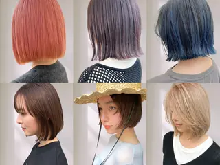 ショート カラー パーマ ヘアアレンジ 【ヘアケア特化型】 newi天王寺のヘアスタイル