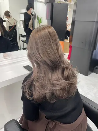 セミロング カラー 渋谷人気1位✨カラー 縮毛、髪質改善のヘアスタイル