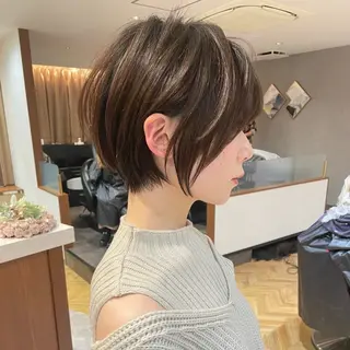 ショート 《髪質改善✖️レイヤ ー🩶》ナオヤのヘアスタイル