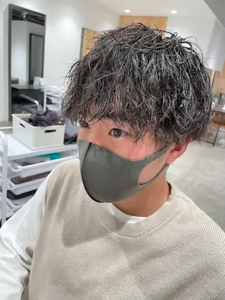 ショート カラー パーマ ヘアアレンジ メンズ パーソナルカラー合わ せたカラー🤍なつみのヘアスタイル