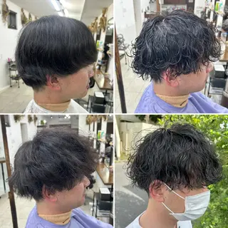 パーマ メンズ ダブルスキルエクステ /羽エクステ白石宇由のヘアスタイル