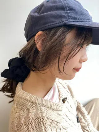 ミディアム カラー 砂原 ひよりのヘアスタイル