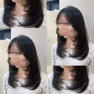 ミディアム レイヤー透明感カラー / MAIKA🤎のヘアスタイル