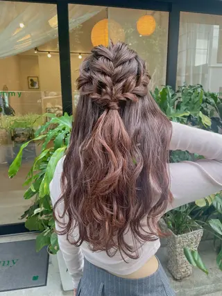 ロング 韓国風パーマ/ヘア セット/店長みづきのヘアスタイル