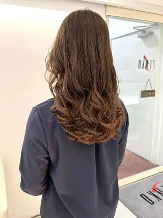 ロング パーマ デジタルパーマ 🌀ボブ　萩原　龍のヘアスタイル