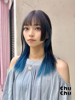 セミロング カラー インナーカラー/レイ ヤーカット♡/マキシのヘアスタイル