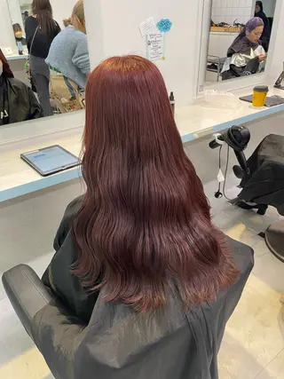 ロング カラー ヘアアレンジ 🇰🇷韓流暖色ヘア 🍒saaya🍒のヘアスタイル