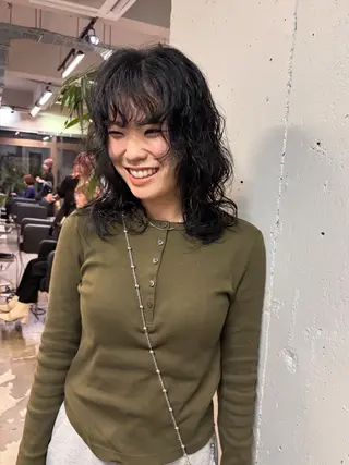 ミディアム パーマ ボブとパーマの達人 /美容室難民の方是非のヘアスタイル