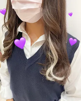 セミロング カラー 新宿駅近♡個室 ♡関口三都季🌜のヘアスタイル