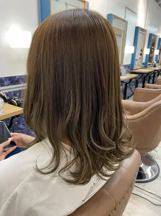 ミディアム カラー ヘアアレンジ 🍒透明感カラー/ 艶カラー/さくら🍒のヘアスタイル