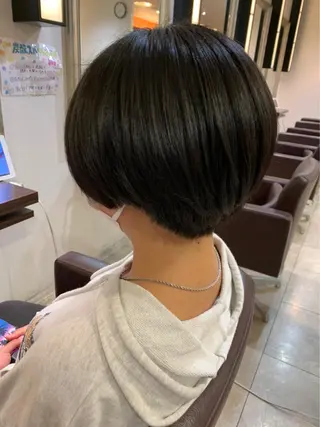 ショート 髪質改善、パーマ 山崎純生のヘアスタイル