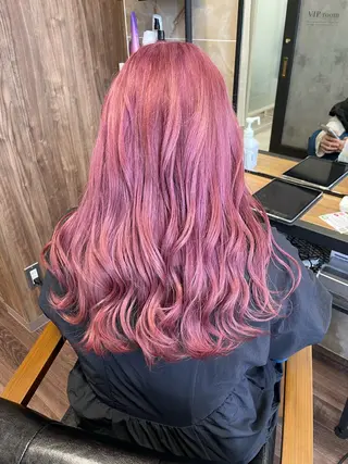 セミロング カラー Lull1人美容室 バレイヤージュのヘアスタイル