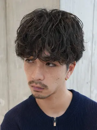 パーマ メンズ fifth/原宿/ カットモデル/カズのヘアスタイル