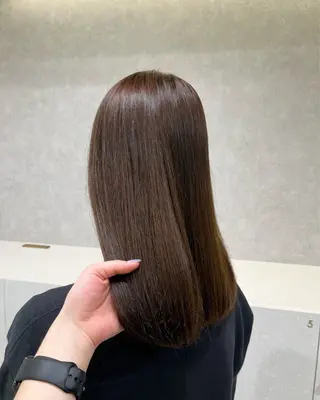 セミロング カラー 韓国ヘア🇰🇷透明 感カラー/yui💞のヘアスタイル