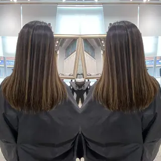 ミディアム カラー ヘアアレンジ 縮毛矯正 髪質改善寺坂雄飛💐のヘアスタイル