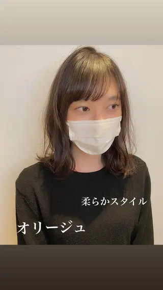 ミディアム 藤田 遼のヘアスタイル