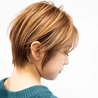 ショート カラー 天王寺韓国ヘア 小山歓実のヘアスタイル
