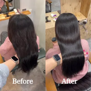 ロング 縮毛矯正/髪質改善 /nuup岩田のヘアスタイル