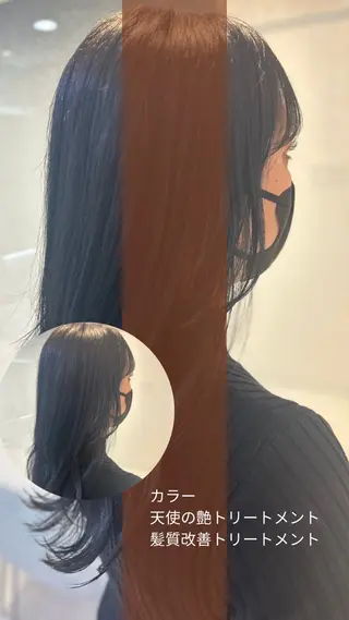 ロング カラー 縮毛矯正/髪質改善/ 艶髪ササキナツミのヘアスタイル