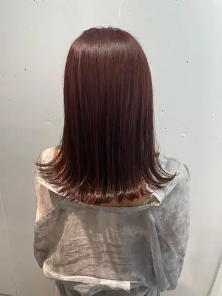 ミディアム カラー 久保田 千尋のヘアスタイル