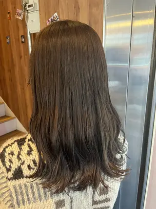 ミディアム カラー パーマ ヘアアレンジ 【暗め透明感カラー】 【インナー】小島良太のヘアスタイル
