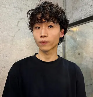 ショート カラー パーマ ヘアアレンジ メンズ キッズ デザインパーマ メンズカット 郁美のヘアスタイル