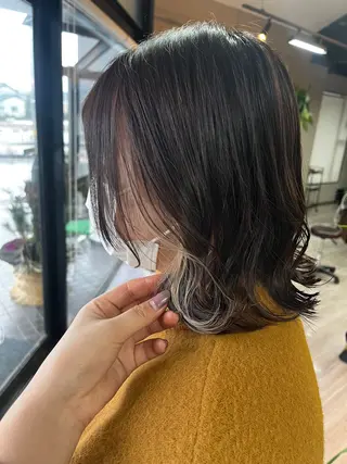 ミディアム alu yuinaのヘアスタイル