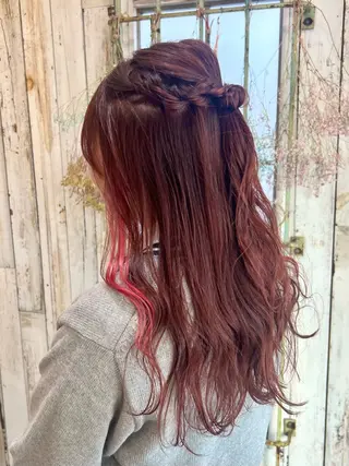 ロング カラー ヘアアレンジ 艶髪カラー️🫧 髪質改善特化👒莉子のヘアスタイル