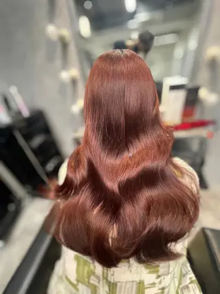 ミディアム カラー mimiiy梅田 中崎町ハイトーンのヘアスタイル
