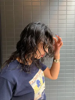 セミロング パーマ 🌀イージーパーマ /KAISEI🌀のヘアスタイル