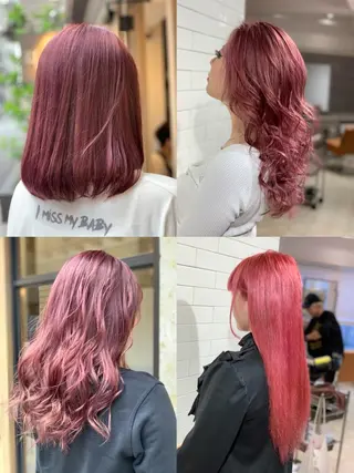 ミディアム カラー ヘアアレンジ 髪質改善×ハイトーン 中田啄也のヘアスタイル