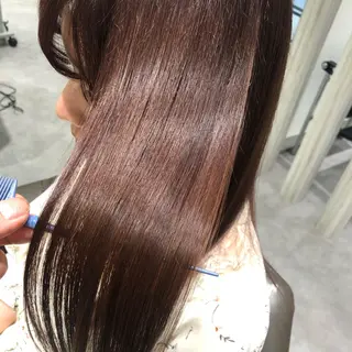 ロング カラー ムトウセイマ/ 縮毛矯正/ブリーチのヘアスタイル