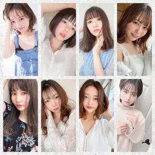 セミロング カラー ヘアアレンジ Hiroshi ヒロシのヘアスタイル