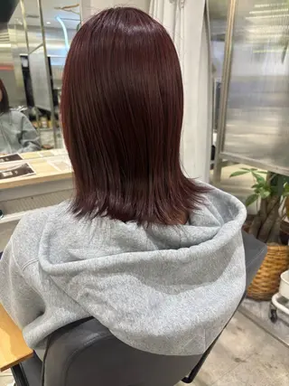 セミロング カラー 酸性ストレート /ハイトーン/つばさのヘアスタイル