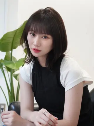 ミディアム カラー 韓国ヘア 店長NEGIのヘアスタイル