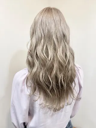 ロング カラー ブリーチ毛対応酸性 ストレート🌈サキのヘアスタイル