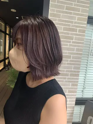 ミディアム カラー ヘアアレンジ kei🤎ベージュ /透明感カラー/博多のヘアスタイル