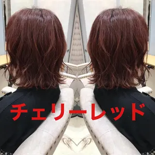 ミディアム カラー ヘアアレンジ レイヤー/ハイライト /立川/赤池宏隆のヘアスタイル