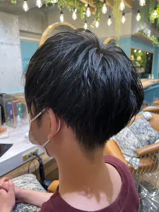 メンズ 縮毛矯正 髪質改善 韓国風レイヤー 吉田のヘアスタイル