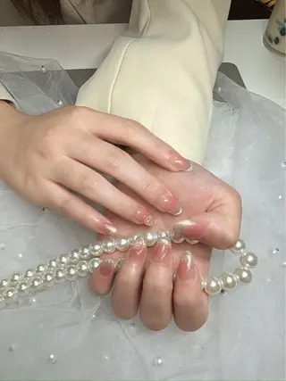 ネイル Chiara 長さだしのネイルデザイン