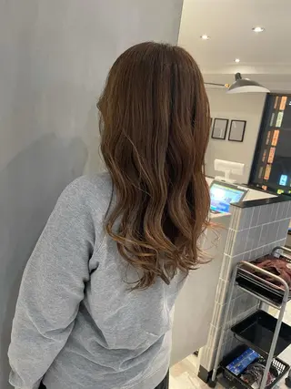 ロング 複雑履歴に対応ブリー チ無しダブルカラーのヘアスタイル