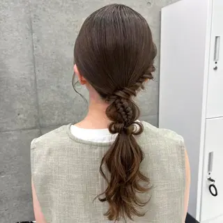 セミロング ヘアアレンジ 卒業式お呼ばれ🕊️ ヘアセット✴︎ミキのヘアスタイル