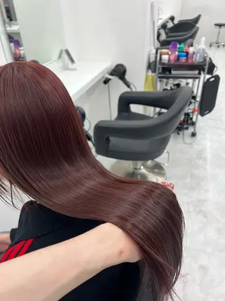 ロング カラー 💖似合わせカラー レイヤー💖縮毛矯正のヘアスタイル