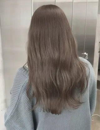 ロング カラー 高橋大樹/グレージュ 透明感/髪質改善のヘアスタイル