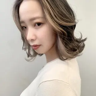 カラー ayaka 縮毛矯正レイヤーのヘアスタイル