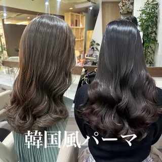 ロング 韓国風パーマ/ヘア セット/店長みづきのヘアスタイル