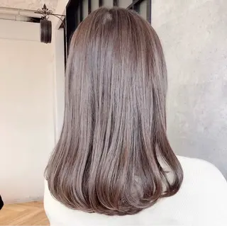 ミディアム 🫧小顔顔周りカット レイヤー/縮毛/白倉のヘアスタイル