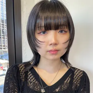 ミディアム カラー 似合わせヘア🤍 面田法子のヘアスタイル