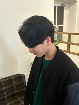 ショート パーマ メンズ 水谷 優華のヘアスタイル